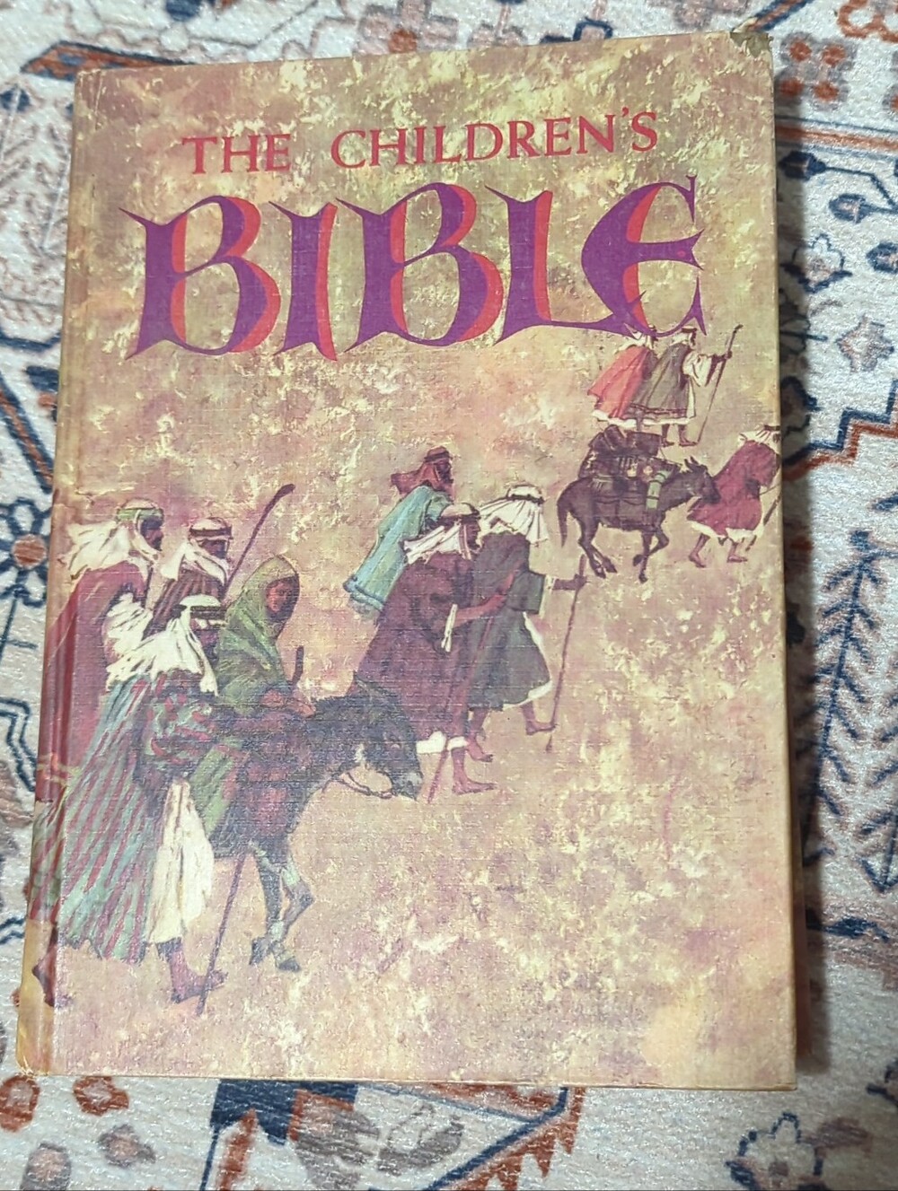 Vintage 1965 Hardcover-The Children's Bible-Golden Press Illustrated Book 510 Pg